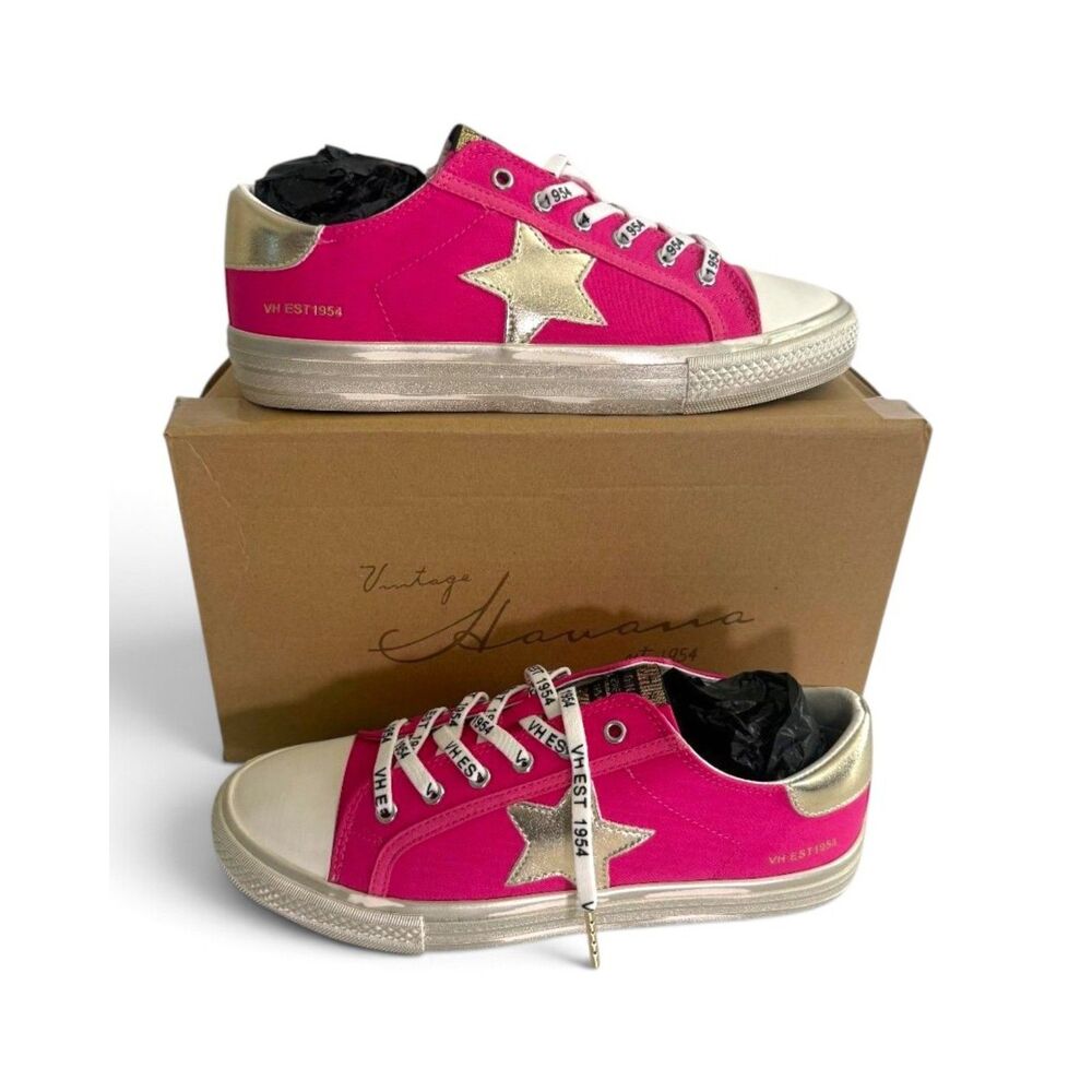 VINTAGE HAVANA Alexa Fuchsia Women's Sneakers, NEW! Size 9 - Picture 3 of 10